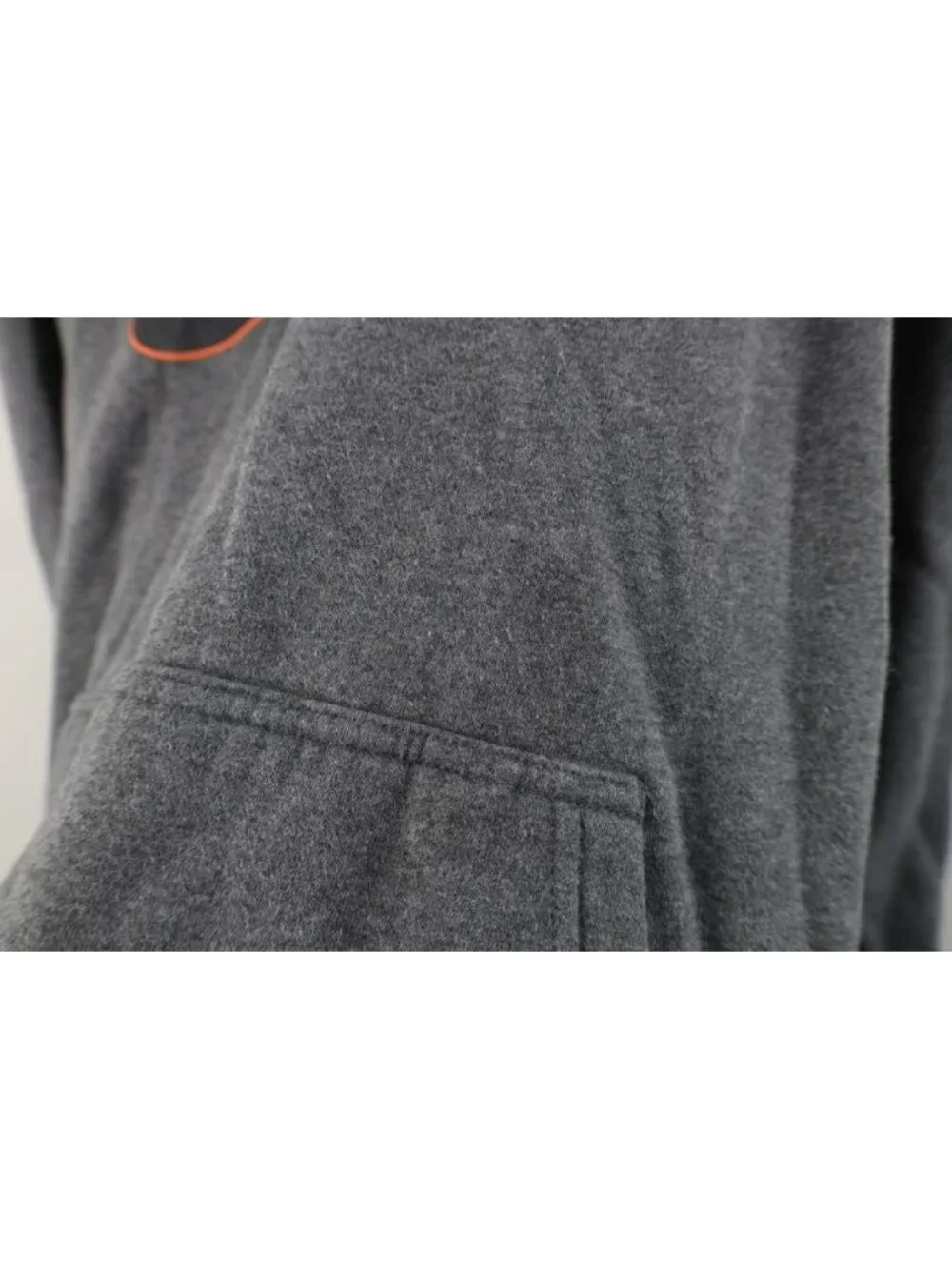 Vintage Y2K Nike Mens Size XL Center Big Swoosh Hoodie Sweatshirt Heather Gray